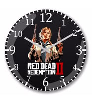 Red Dead Redemption 2 Sadie  Adler Duvar Saati Bombeli Gercek Cam