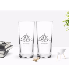 BK Gift Kişiye Özel Renkli Baskılı İsimli İkili Rakı Bardağı Seti-103 (Beyaz)