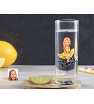 BK Gift Kişiye Özel Renkli Baskılı Marilyn Monroe Karikatürlü Vodka Bardağı (Beyaz)