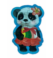 Panda Şekilli Ahşap Puzzle Yapboz Yeni Ürün (Karışık)