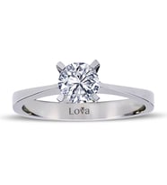 Lova E Renk 0,63 Karat Pırlanta Tektaş Yüzük - 1010033