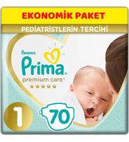 Prima Premium Care Bebek Bezi Beden:1 (2-5Kg) Yeni Doğan 70 Adet Ekonomik Pk