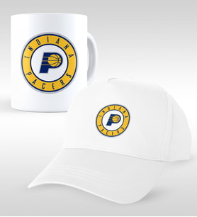 NBA Indiana Pacers Beyaz Kupa ve Şapka Seti (Model 1)