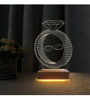 3d Masa Lambası Sevgiliye Hediye TeKtaş Yüzük Tasarım  Gece Lambası