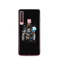 Uzay Astronot Tasarım Süper Şeffaf Silikon Telefon Kılıfı Samsung A9 (2018)  
