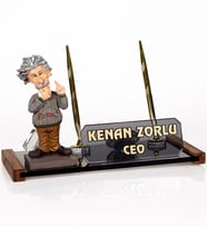 Einstein Biblolu Masa İsimlik Yönetici Hediye Masa İsimliği
