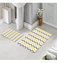 Banyo Halısı Ikili Klozet Takımı Kaymaz Tabanlı (60 xm x 100 cm + 40 cm x 60 cm) 