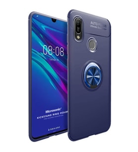 Microsonic Huawei Honor 8A Kılıf Kickstand Ring Holder Lacivert