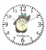 Totoro   Duvar  Saati Bombeli Gercek Cam