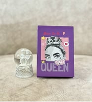 Kişiye Özel 6 Fotoğraflı Pink Queen Tasarımlı Mini Albüm Ve Mini Melek Kar Küresi Set