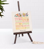 BK Gift Kişiye Özel Öğretmen Sözleri Şovaleli Doğal Taş-1 (Beyaz)