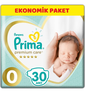 Prima Premium Care Bebek Bezi Beden:0 (1.5-2.5Kg) Prematüre 30 Adet Ekonomik Pk