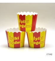 Lora Davet Cupcake Kabı İyiki Doğdun Galatasaray  (12 Adet) Çok Renkli - 17102