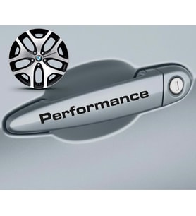 Performance Kapı Kolu Sport Sticker Yapıştırma 8 Ad