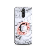 Mermer Çiçekli Harf Tasarım Süper Şeffaf Silikon Telefon Kılıfı Huawei Mate 20 L