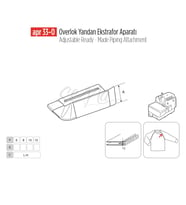 Overlok Yandan Ekstrafor Aparatı 22mm/ APR 33-O