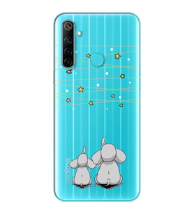 Filler Tasarımlı Süper Şeffaf Silikon Telefon Kılıfı Oppo Realmi 6i