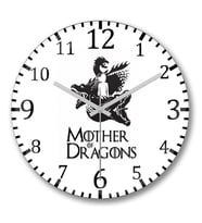 Mother of Dragons Game of Thrones Duvar Saati Bombeli Gercek Cam