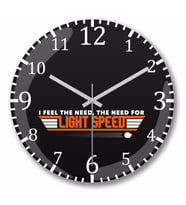 Star Wars Light Speed Duvar Saati Bombeli Gercek Cam