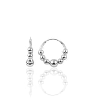 Söğütlü Silver Gümüş rodyumlu 17 mm top top halka küpe