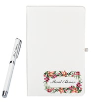 Kişiye Özel Hazırlanmış Hediye Defter ve Roller Kalem Seti