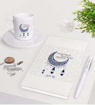 BK Gift Kişiye Özel Din Kültürü Ve Ahlak Bilgisi Öğretmeni Beyaz Defter Kalem Türk Kahvesi Fincanı Seti-6 (Model 1)