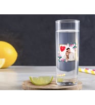 BK Gift Kişiye Özel Renkli Baskılı İsimli Fotoğraflı Vodka Bardağı-30 (Beyaz)