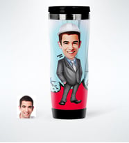BK Gift Kişiye Özel Bay Mühendis Karikatürlü Çelik Termos Bardak  1