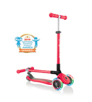 Globber Scooter Primo Katlanabilir Işıklı Kırmızı (Standart)