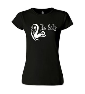 Her Sally His Jack - Sally Siyah Bayan Tshirt