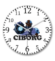 Teen Titans Ciborg Duvar Saati Bombeli Gercek Cam