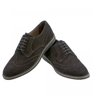 Kahverengi Süet Wingtip Bağcıklı Erkek Ayakkabı