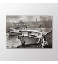 Arty Tablo Suluboya Tekneler ve İstanbul Tablo (Karışık)