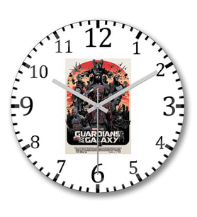 Guardians Of The Galaxy Marvel Duvar Saati Bombeli Gercek Cam