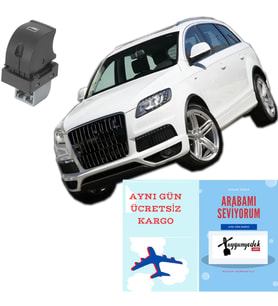 AUDİ Q7 TEKLİ CAM İNDİRME KALDIRMA DÜĞMESİ ANAHTARI 2007--2014