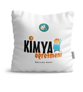 BK Gift Kişiye Özel Kimya Öğretmeni  Yastık  1