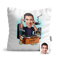 BK Gift Kişiye Özel Bay Radyocu Karikatür  Yastık  1