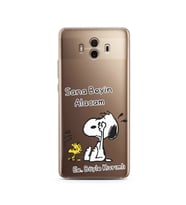 Snoopy Tasarımlı Süper Şeffaf Silikon Telefon Kılıfı Huawei Mate 10 Pro 