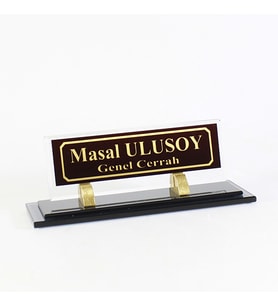 Yönetici İsimlik- Kişiye Özel Tasarım Premium Masaüstü İsimlik – Ofis Masaüstü İsimlik