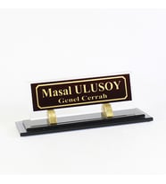 Yönetici İsimlik- Kişiye Özel Tasarım Premium Masaüstü İsimlik – Ofis Masaüstü İsimlik