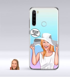 BK Gift Kişiye Özel Bayan Kolay Yetişmiyor Karikatürlü Xiaomi Redmi Note 8 İnce Şeffaf Silikon Telefon Kapağı-6 (Beyaz)