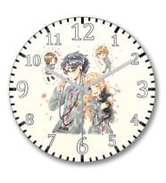 Shigatsu Wa Kimi No Uso Duvar Saati Bombeli Gercek Cam