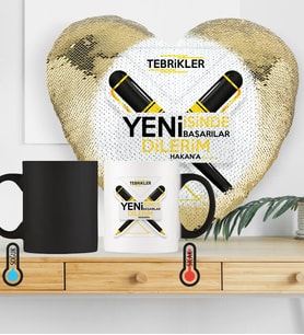 BK Gift Kişiye Özel Yeni İş Tebrik Sihirli Set 5 Altın Yaldız