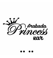 Arabada Prenses Var Araba Sticker Yapıştırması
