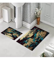Banyo Halısı Ikili Klozet Takımı Kaymaz Tabanlı (60 xm x 100 cm + 40 cm x 60 cm) 