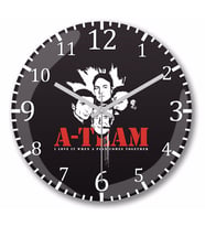 The A Team Duvar Saati Bombeli Gercek Cam