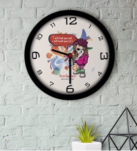 BK Gift Kişiye Özel Resim Öğretmeni Ahşap Duvar Saati-2 (Beyaz)
