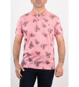 Fulker Yakalı T-Shirt (Pembe)