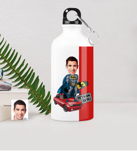 BK Gift Kişiye Özel Süper Kahraman Karikatürlü Metal Suluk 500 Ml