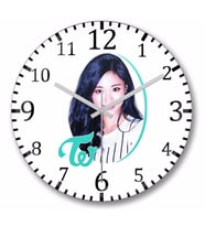 Tzuyu Duvar Saati Bombeli Gercek Cam